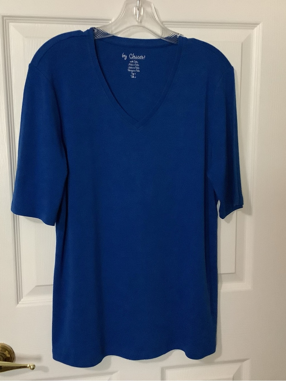 Chico's Tee Top 2 L Blue